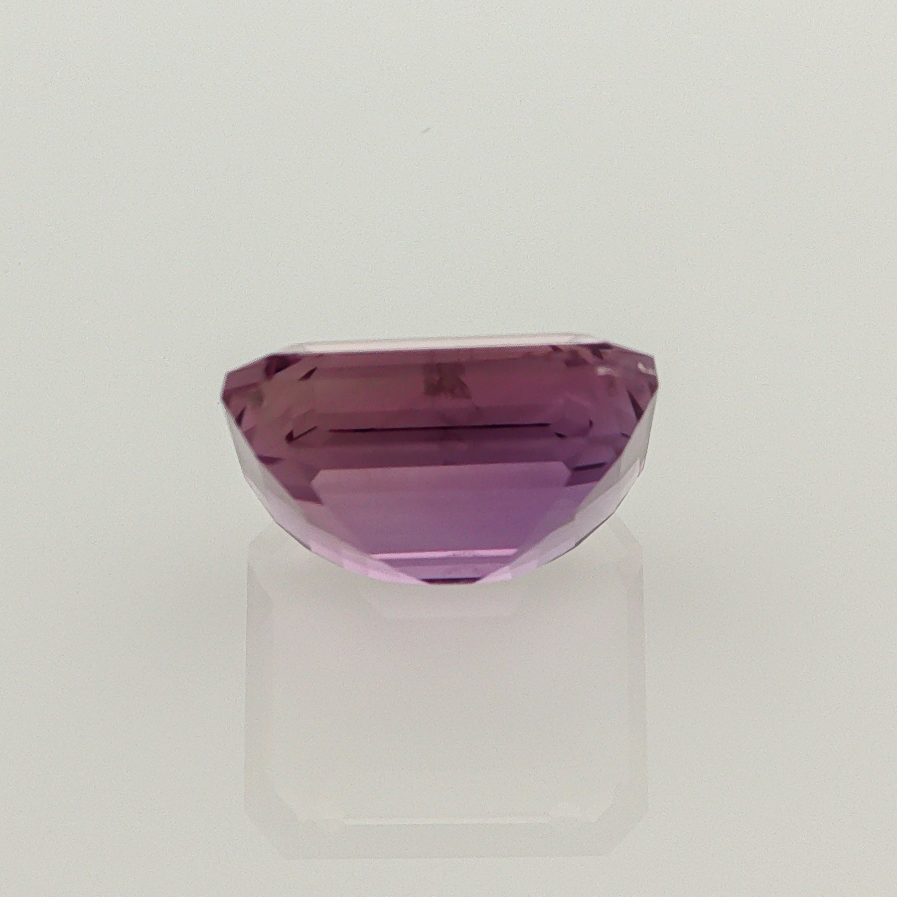 Natural ametrine, bicolor - vivid purple / very light yellow, emerald cut, 9.07 ct, loose gemstone, view 3.