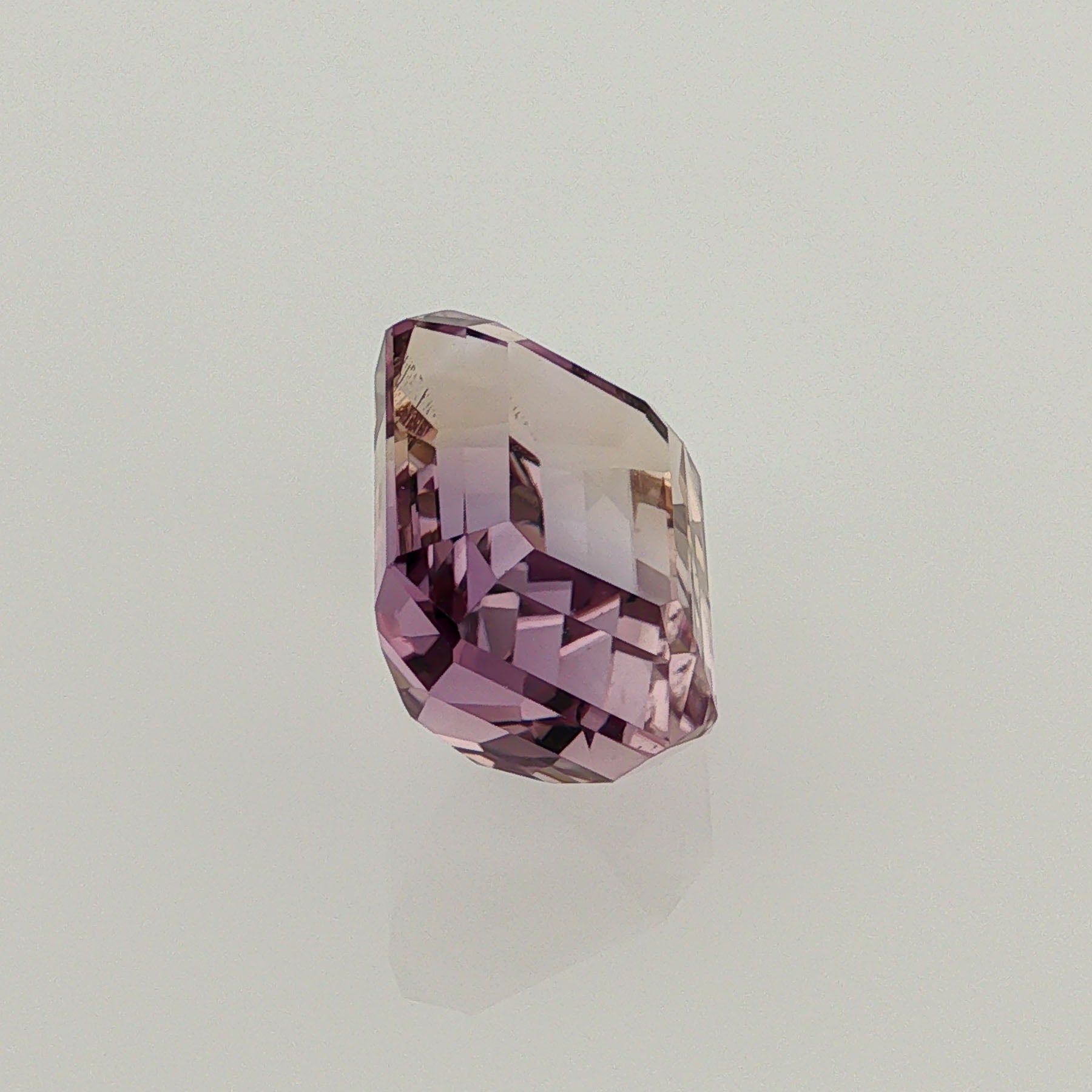Natural ametrine, bicolor - purple / yellow, emerald cut, 9.53 ct, loose gemstone, view 4.