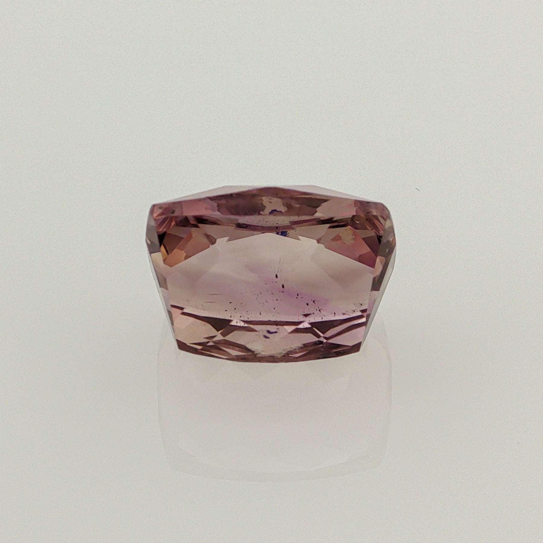 Natural ametrine, light purple / light yellow, cushion cut, 9.94 ct, loose gemstone, view 3.