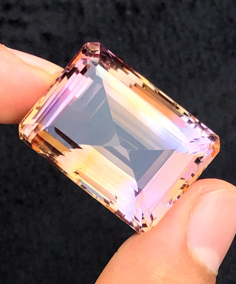 Natural Ametrine 92.00 ct – Purple - Yellow, Cut - Cornered Rectangular, Untreated, Bolivia