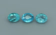 Natural Apatite 3.85 ct – 3 - Piece Set, Light Blue, Oval Cut, Untreated