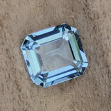 Natural Aquamarine 1.16 ct – Sea Blue, Asscher Cut, Untreated, Brazil