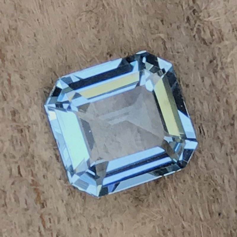 Natural Aquamarine 1.16 ct – Sea Blue, Asscher Cut, Untreated, Brazil