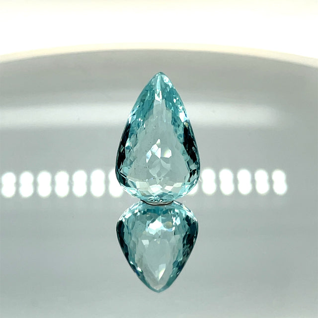 Natural Aquamarine 13.43 ct – Pear Cut, Untreated