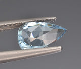 Natural Aquamarine 1.38 ct – Blue, Pear Cut, Untreated