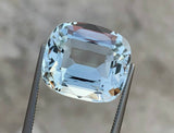 Natural Aquamarine 17.42 ct – Cushion Cut, Untreated