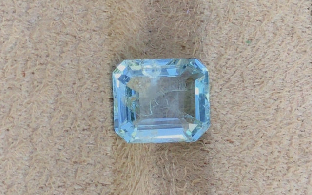 Natural Aquamarine 3.12 ct – Sky Blue, Octagon Cut, Untreated, Brazil