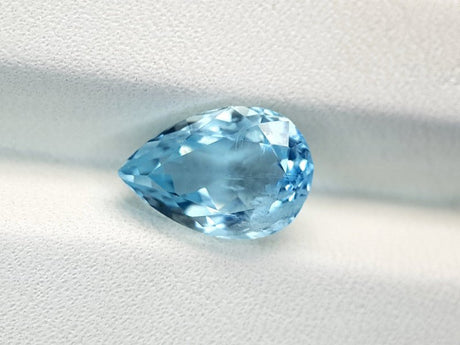 Natural Aquamarine 3.20 ct – Blue, Pear Cut, Untreated