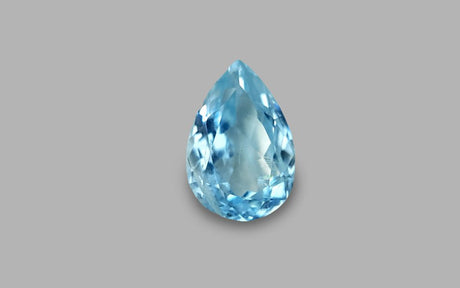 Natural Aquamarine 3.20 ct – Blue, Pear Cut, Untreated