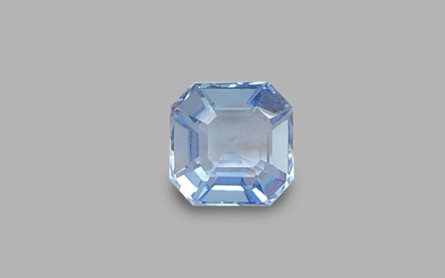 Natural Aquamarine 3.20 ct – Sea Blue, Asscher Cut, Irradiated, Brazil