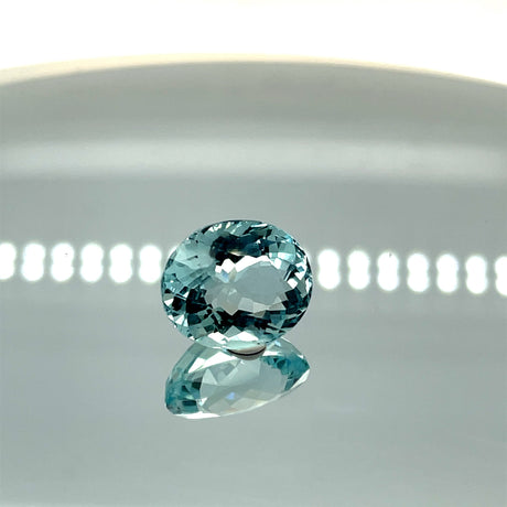 Natural Aquamarine 8.22 ct – Roundish Oval Cut, Untreated