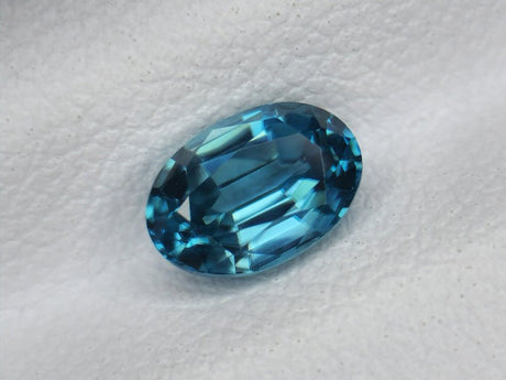 Natural Blue Zircon 1.32 ct – Oval Cut, Heated