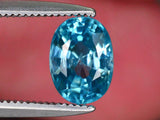 Natural Blue Zircon 1.50 ct – Oval Cut, Heated