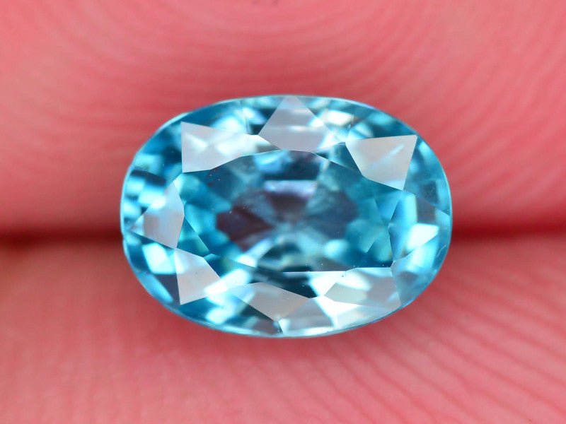 Natural Blue Zircon 1.50 ct – Oval Cut, Heated