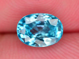 Natural Blue Zircon 1.50 ct – Oval Cut, Heated