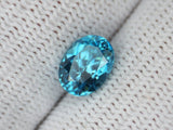 Natural Blue Zircon 2.14 ct – Oval Cut, Heated