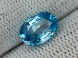 Natural Blue Zircon 2.21 ct – Oval Cut, Heated