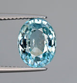 Natural Blue Zircon 4.80 ct – Oval Cut, Heated, Cambodia