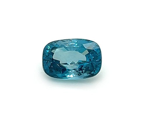 Natural Blue Zircon 7.38 ct – Cushion Cut, Untreated