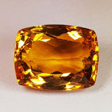 Natural Citrine 11.29 ct – Cushion Rectangle Cut, Heated