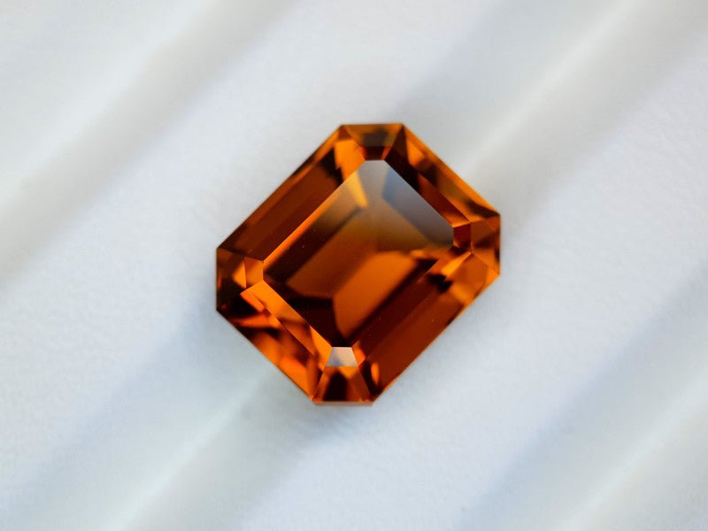 Natural Citrine 11.45 ct – Emerald Cut, Heated