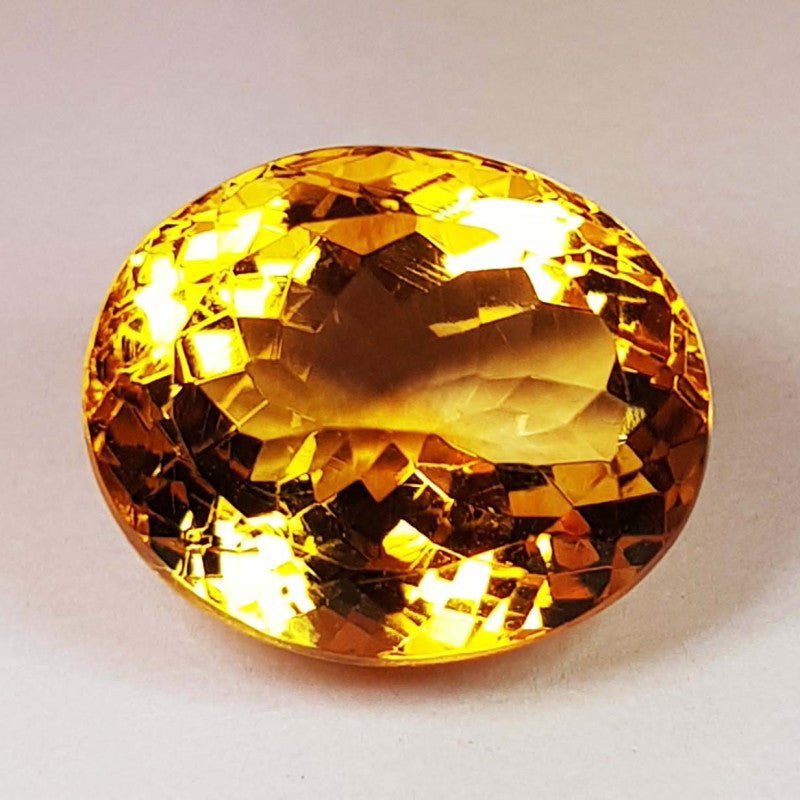 Natural Citrine 12.77 ct – Oval Cut, Heated