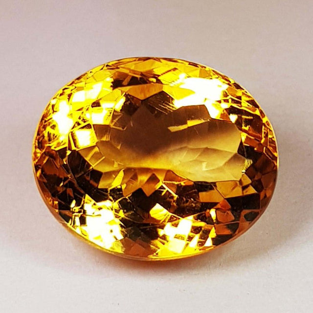 Natural Citrine 12.77 ct – Oval Cut, Heated