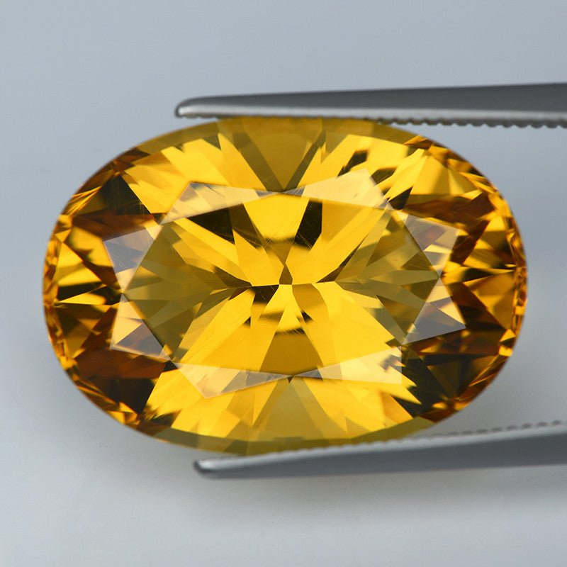 Natural Citrine 19.29 ct – Oval Cut, Heated
