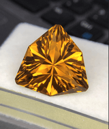 Natural Citrine 24.24 ct – Fancy Trillion Cut, Heated