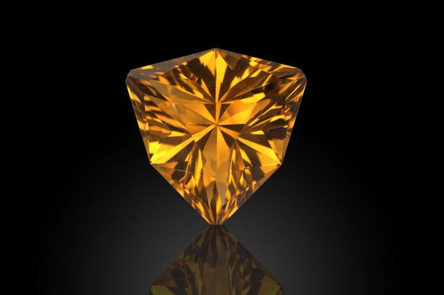Natural Citrine 24.24 ct – Fancy Trillion Cut, Heated