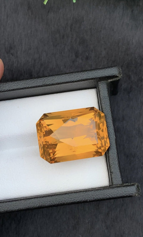 Natural Citrine 32.35 ct – Cushion Cut, Heated