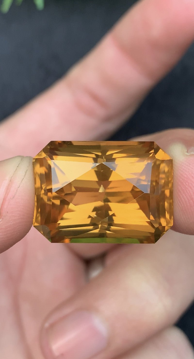 Natural Citrine 32.35 ct – Cushion Cut, Heated