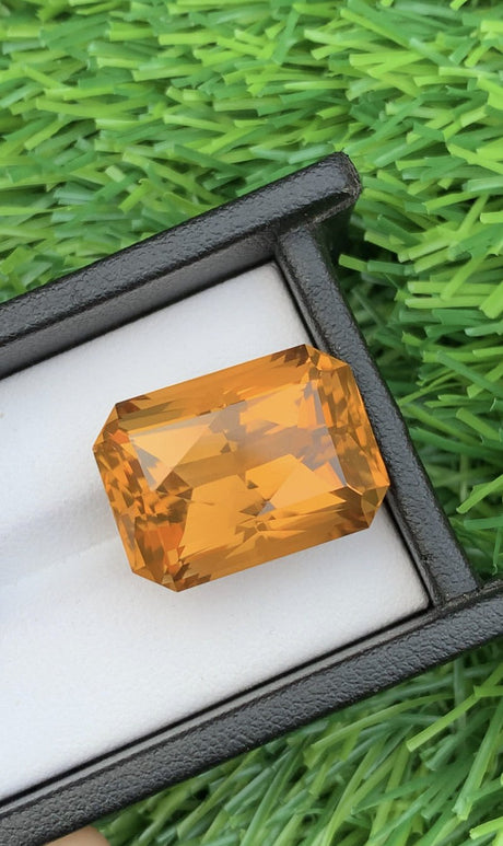 Natural Citrine 32.35 ct – Cushion Cut, Heated
