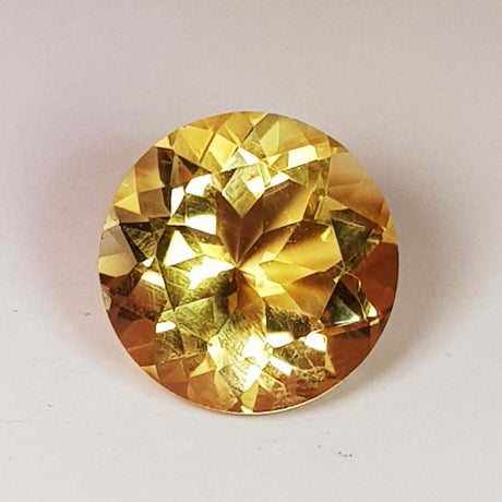 Natural Citrine 3.33 ct – Round Cut, Heated