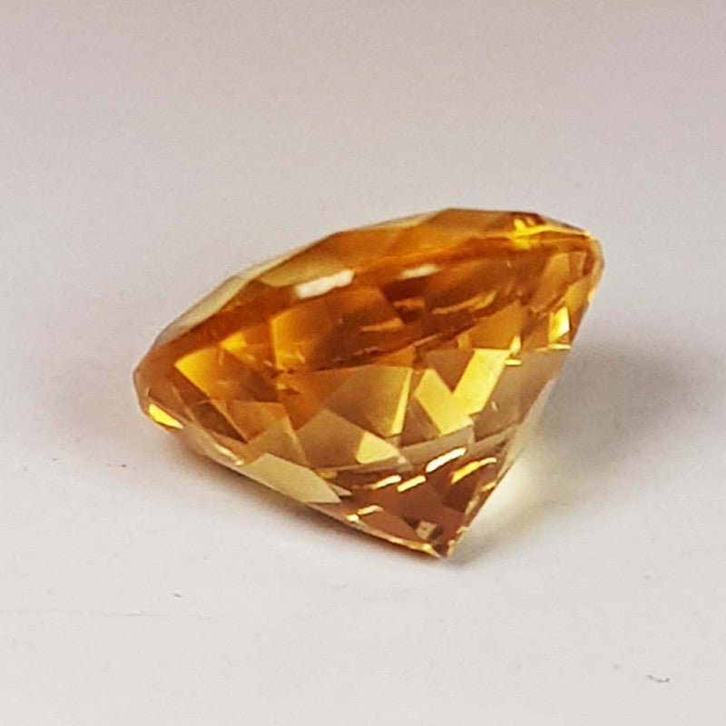 Natural Citrine 3.33 ct – Round Cut, Heated