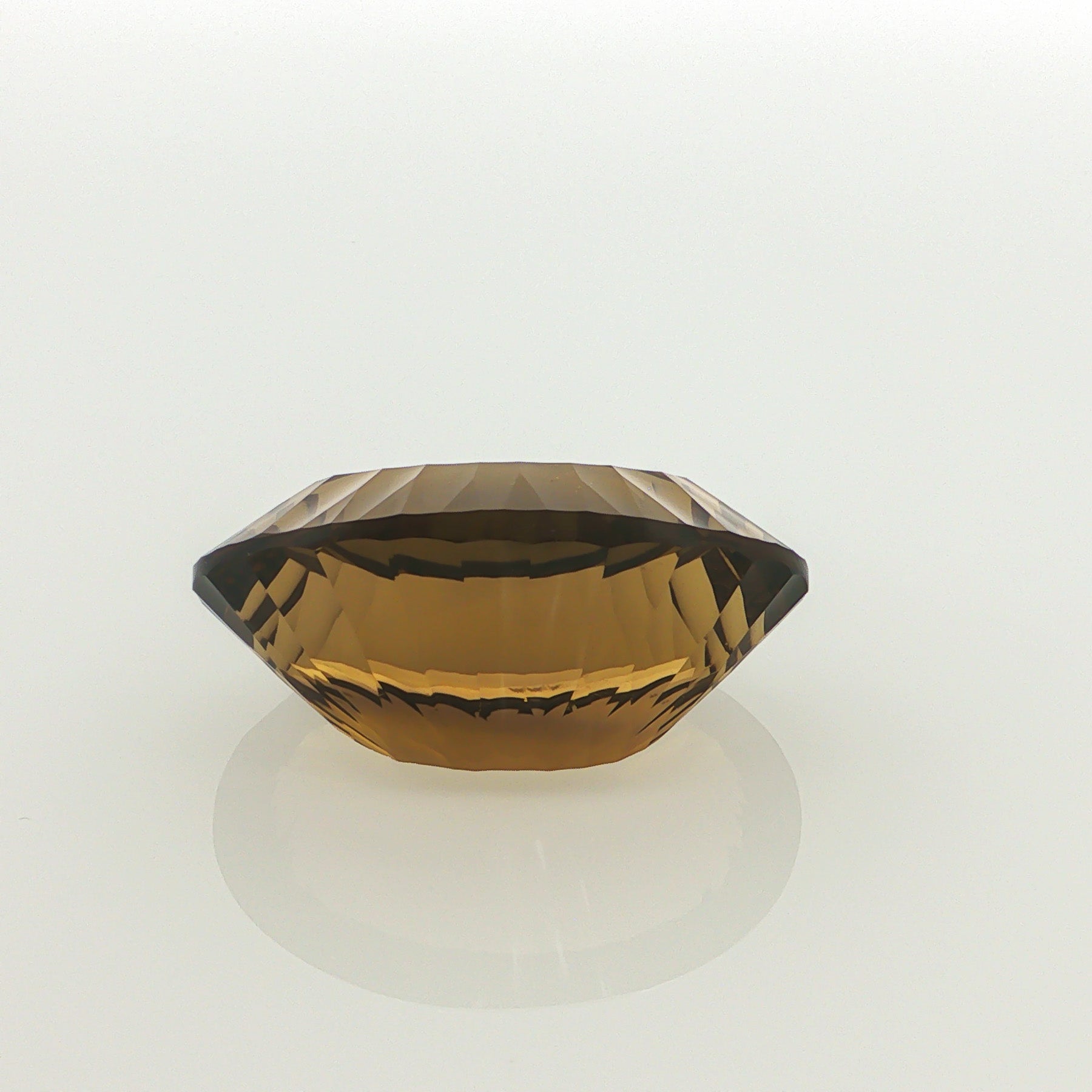 Natural heated citrine, brownish yellow, oval cut, 58.06 ct, loose gemstone, view 3.