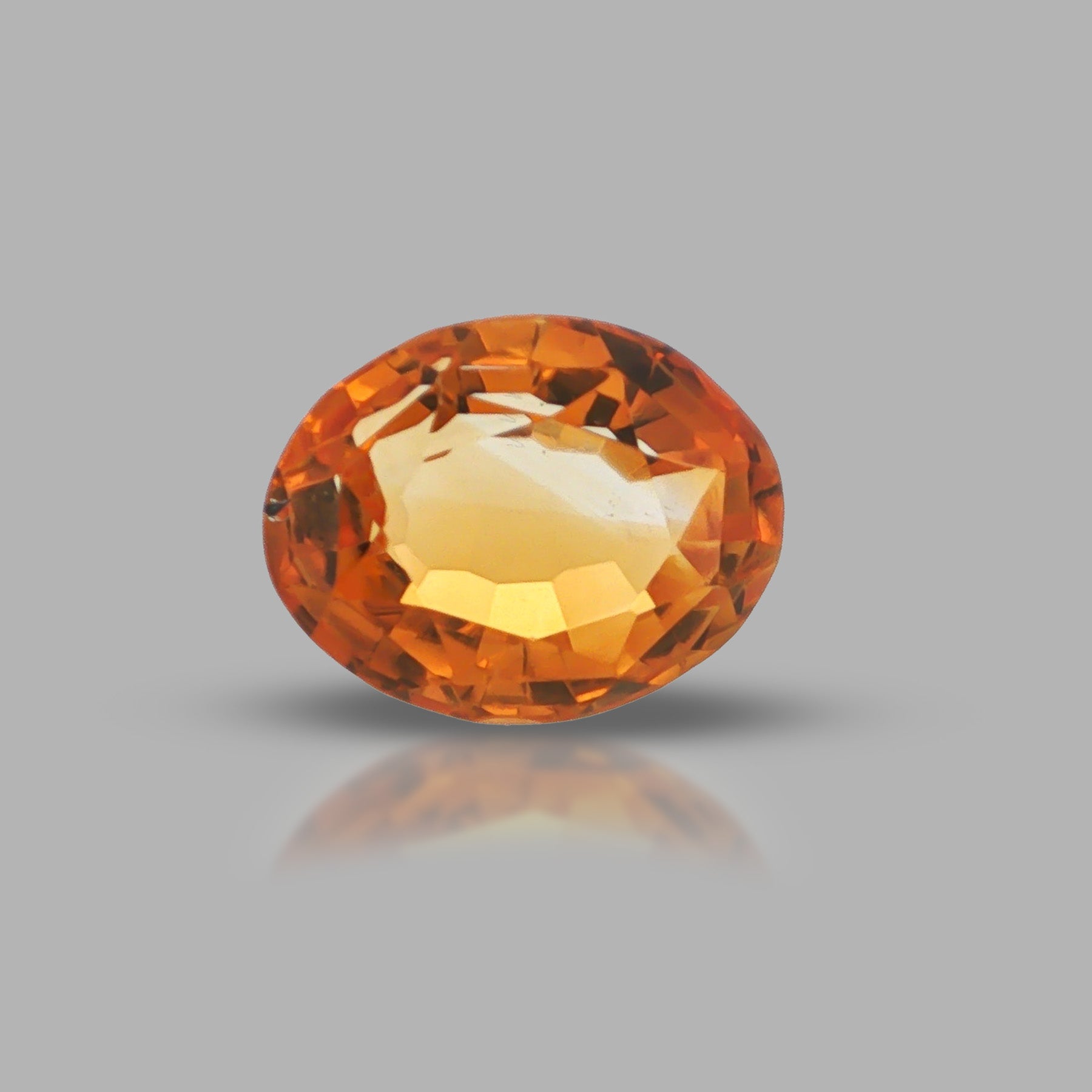 Natural heated citrine, yellow, oval cut, 6.84 ct, loose gemstone, view 5.