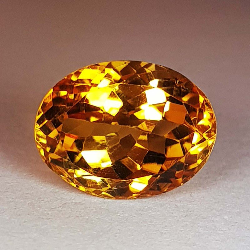 Natural Citrine 6.74 ct – Oval Cut, Heated
