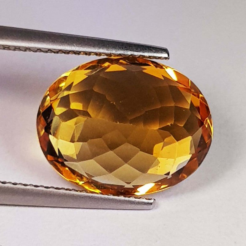 Natural Citrine 6.82 ct – Oval Cut, Heated