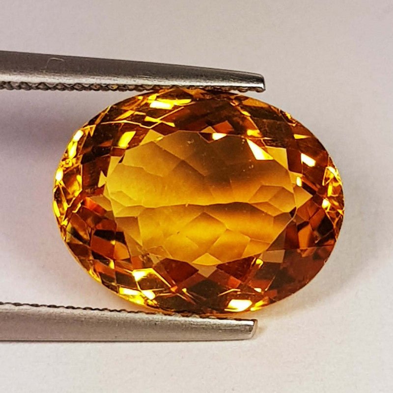 Natural Citrine 6.82 ct – Oval Cut, Heated
