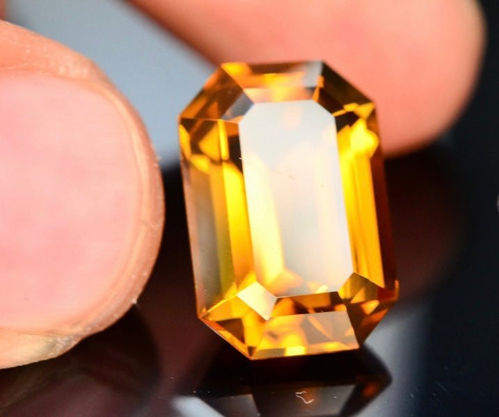 Natural Citrine 9.80 ct – Octagonal Cut, Heated