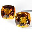Natural Citrine matched pair 5.95 ct – Cushion Cut, Heated