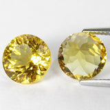 Natural Citrine, , Matched Pair 6.62 ct – Round Cut, Heated