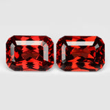 Natural Garnets 5.58 ct – Octagonal Cut Matching Pair, Untreated, Africa