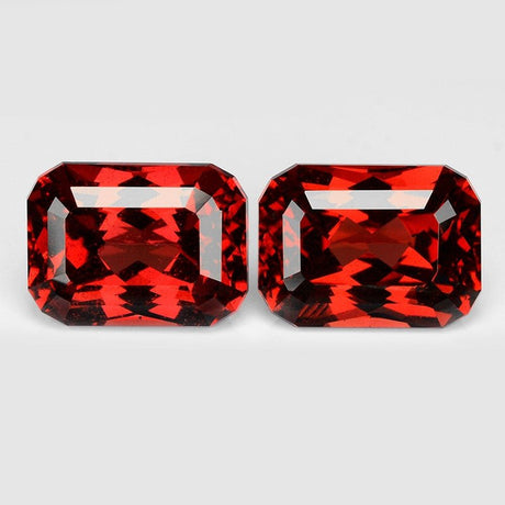Natural Garnets 5.58 ct – Octagonal Cut Matching Pair, Untreated, Africa