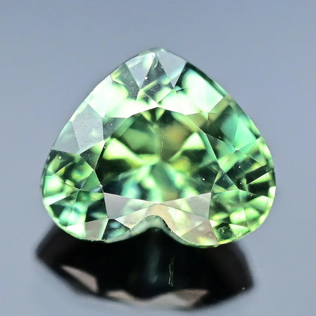 Natural Green Sapphire 0.84 ct – Heart Cut, Heated, Madagascar
