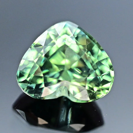 Natural Green Sapphire 0.84 ct – Heart Cut, Heated, Madagascar