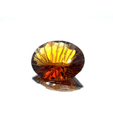 Natural Honey Citrine 19.11 ct – Oval Honeycomb Cut, Untreated