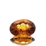 Natural Honey Citrine 38.82 ct – Oval Honeycomb Cut, Untreated