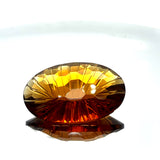 Natural Honey Citrine 46.78 ct – Oval Honeycomb Cut, Untreated